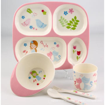 (BC-MK1002) diseño de Fashinable melamina reutilizable Kids Dinner Set